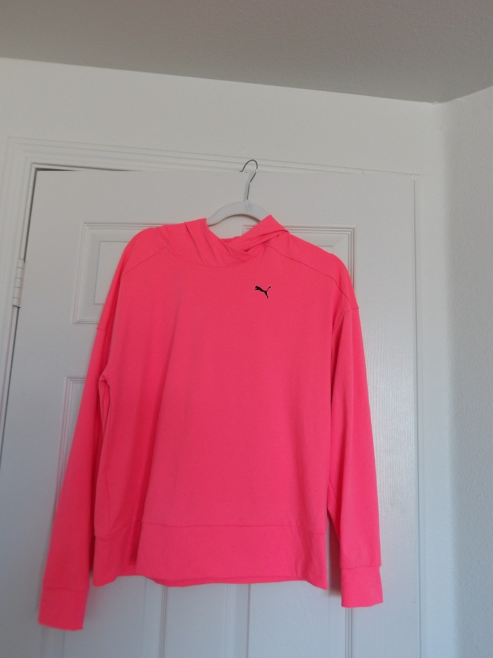 Puma Women's Neon Pink Pullover Hoodie